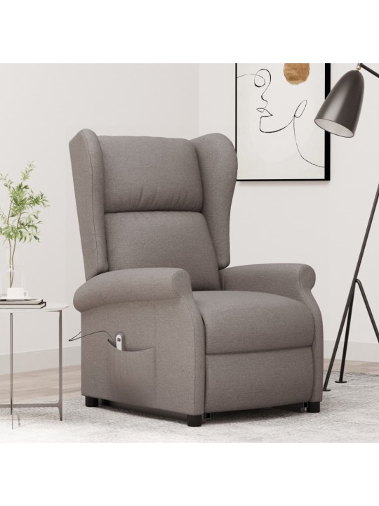 Zvedací křeslo taupe textil