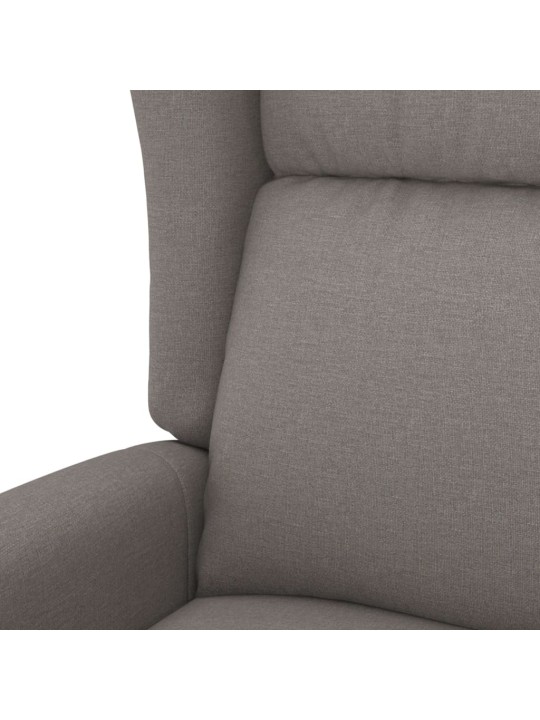 Zvedací masážní křeslo taupe textil