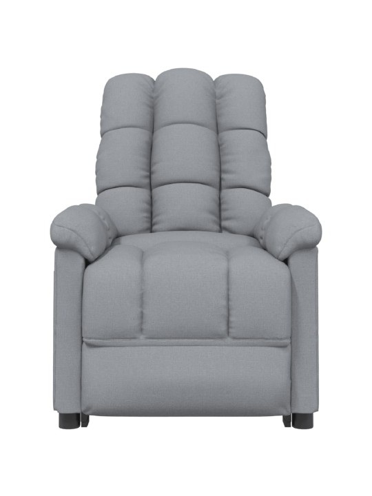 Polohovací křeslo světle šedé textil