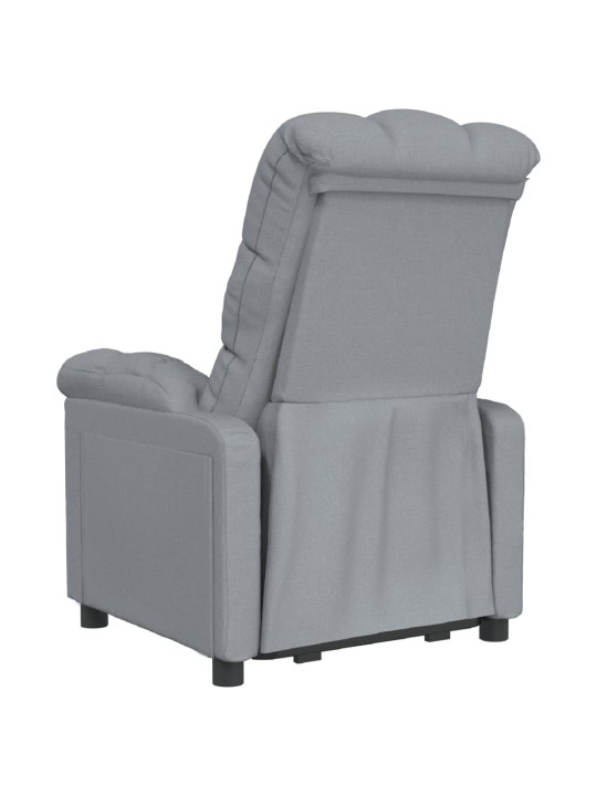 Polohovací křeslo světle šedé textil