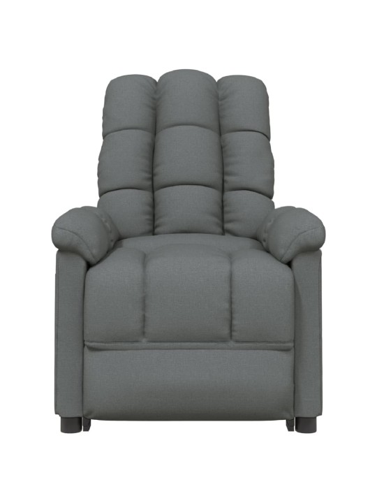Polohovací křeslo tmavě šedé textil