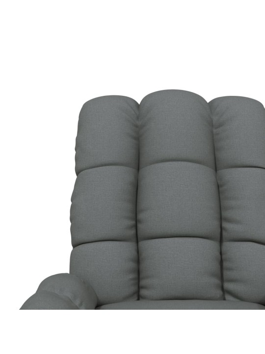 Polohovací křeslo tmavě šedé textil