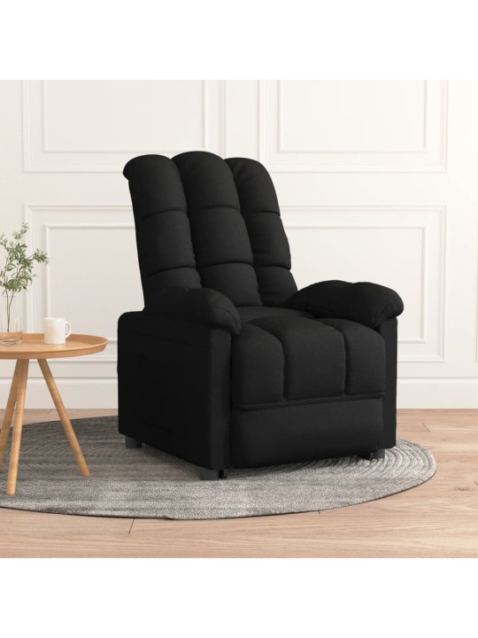 Polohovací křeslo černé textil