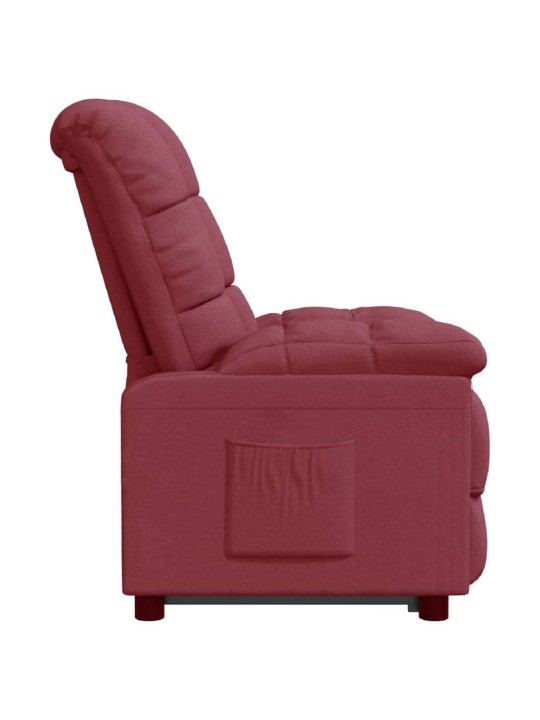 polohovací křeslo vínové textil