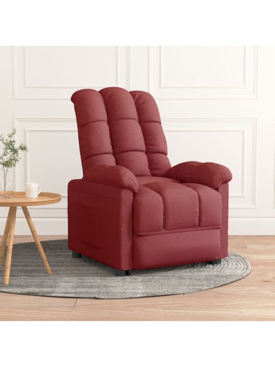 polohovací křeslo vínové textil
