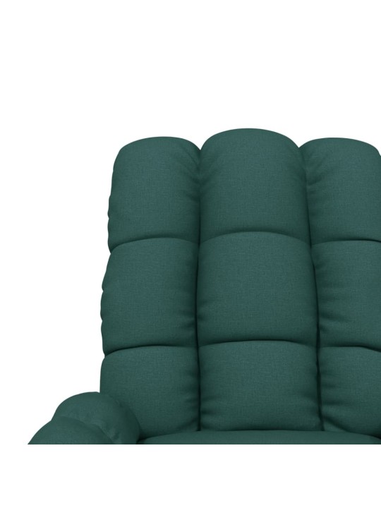 Polohovací křeslo tmavě zelené textil