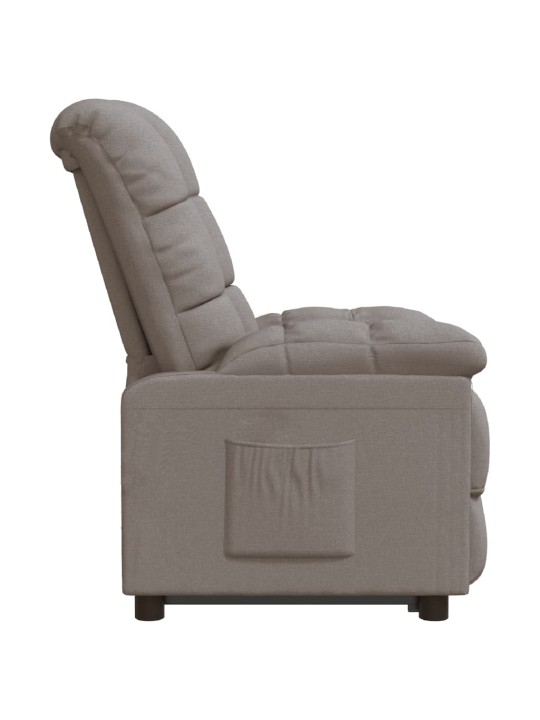 Polohovací křeslo taupe textil