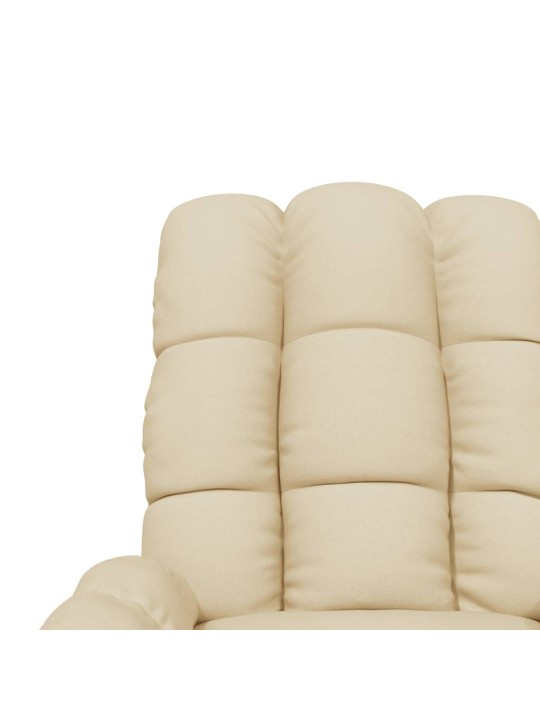 Polohovací křeslo krémové textil
