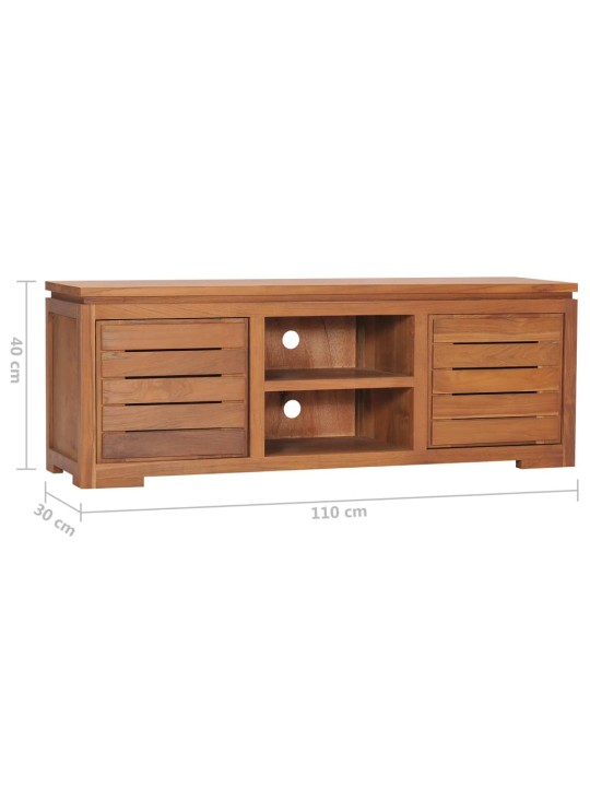 TV stolek 110 x 30 x 40 cm masivní teakové dřevo