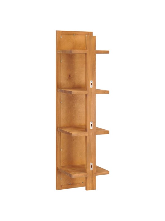 Nástěnné zrcadlo s poličkami 30 x 30 x 120 cm masivní teak