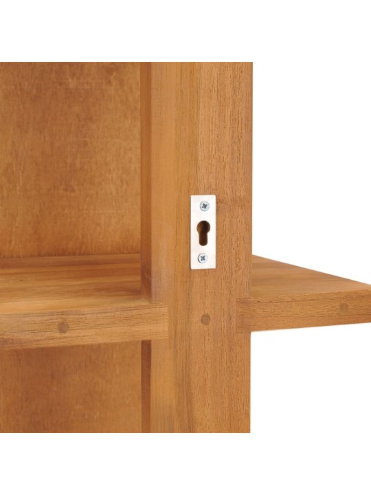 Nástěnné zrcadlo s poličkami 30 x 30 x 120 cm masivní teak