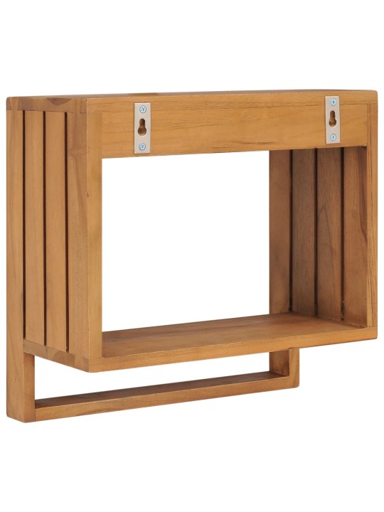 Nástěnný věšák na ručníky 35 x 20 x 35 cm masivní teakové dřevo