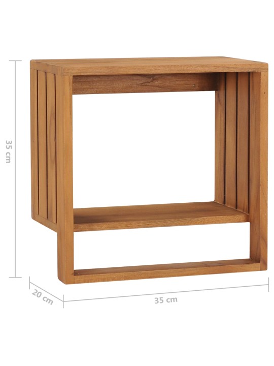 Nástěnný věšák na ručníky 35 x 20 x 35 cm masivní teakové dřevo