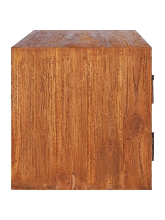 Nástěnná TV skříňka 90 x 30 x 30 cm masivní teakové dřevo