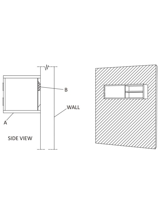 Nástěnná TV skříňka 90 x 30 x 30 cm masivní teakové dřevo