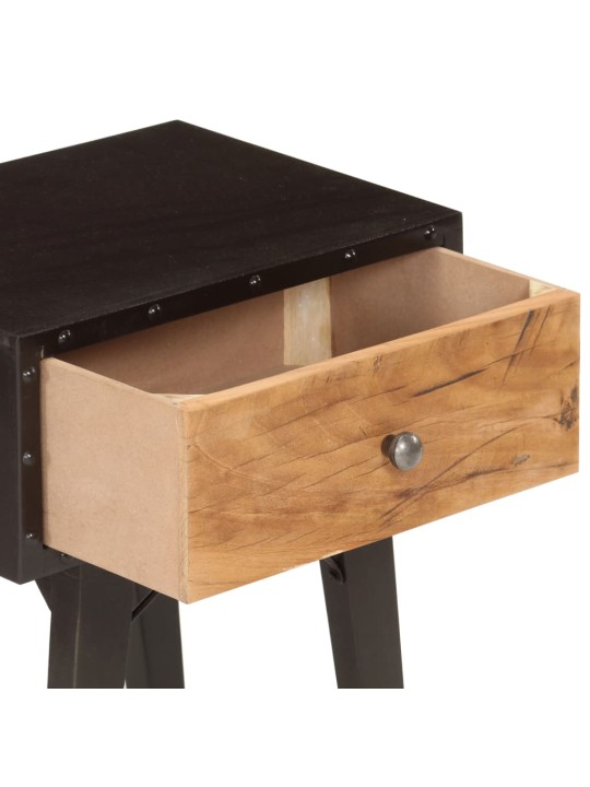 Noční stolek 40 x 30 x 50 cm masivní recyklované dřevo
