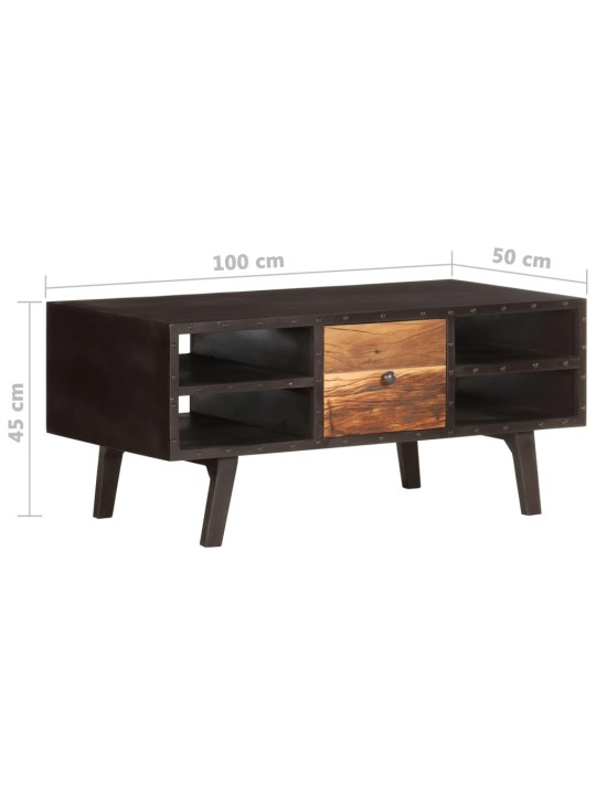 Konferenční stolek 100 x 50 x 45 cm masivní recyklované dřevo