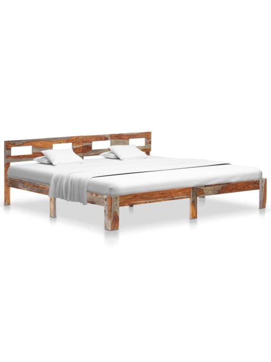 Rám postele bez matrace masivní dřevo 200 x 200 cm