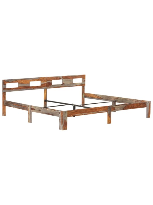 Rám postele bez matrace masivní dřevo 200 x 200 cm
