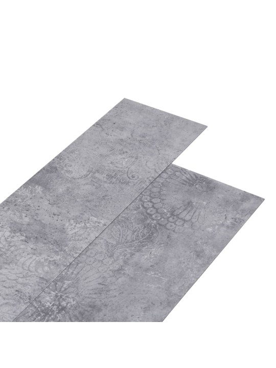 Nesamolepicí PVC podlahová prkna 5,26 m² 2 mm cementově šedá