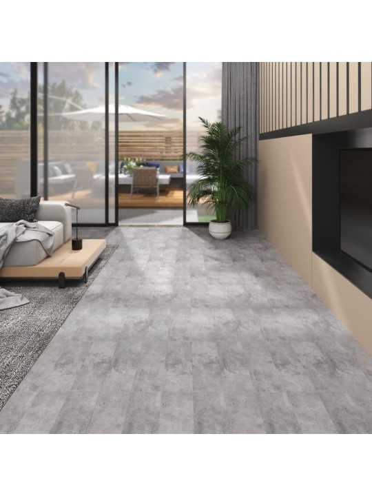 Nesamolepicí PVC podlahová prkna 5,26 m² 2 mm cementově hnědá