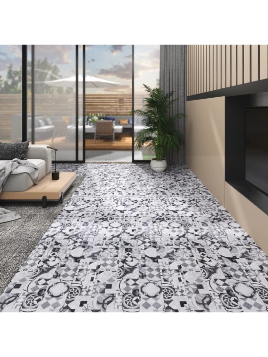 Nesamolepicí PVC podlahová prkna 5,26 m² 2 mm šedý vzor
