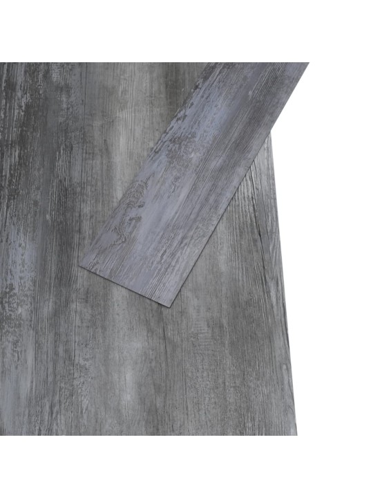 Nesamolepicí PVC podlahová prkna 5,26 m² 2 mm lesklá šedá
