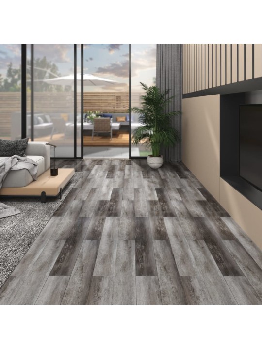 Nesamolepicí PVC podlahová prkna 5,26 m² 2 mm pruhované dřevo