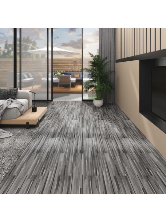 Podlahová krytina PVC 4,46 m² 3 mm samolepicí pruhovaná šedá