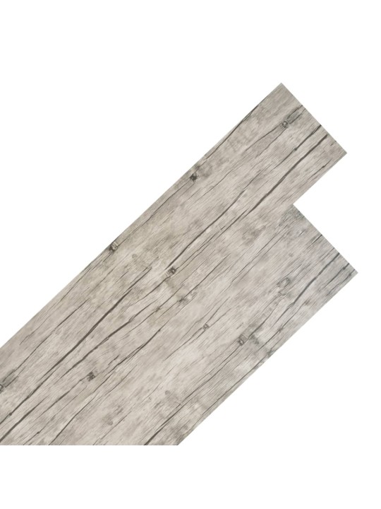 Nesamolepicí PVC podlahová prkna 4,46 m² 3 mm světle šedá