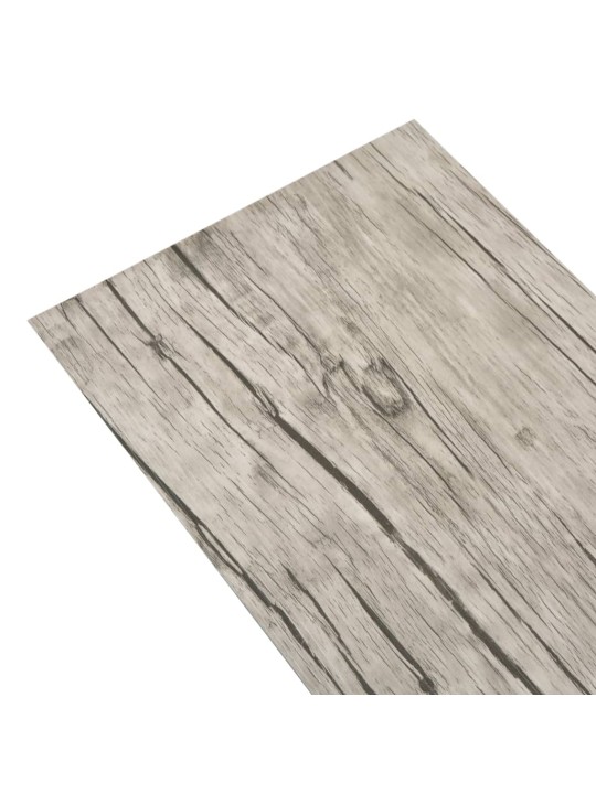 Nesamolepicí PVC podlahová prkna 4,46 m² 3 mm světle šedá