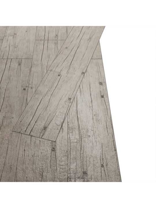Nesamolepicí PVC podlahová prkna 4,46 m² 3 mm světle šedá