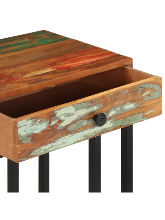 Odkládací stolek tvar U 45x30x61 cm masivní recyklované dřevo