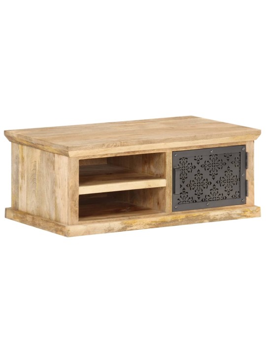 Konferenční stolek s dvířky 90 x 50 x 35 cm masivní mangovník