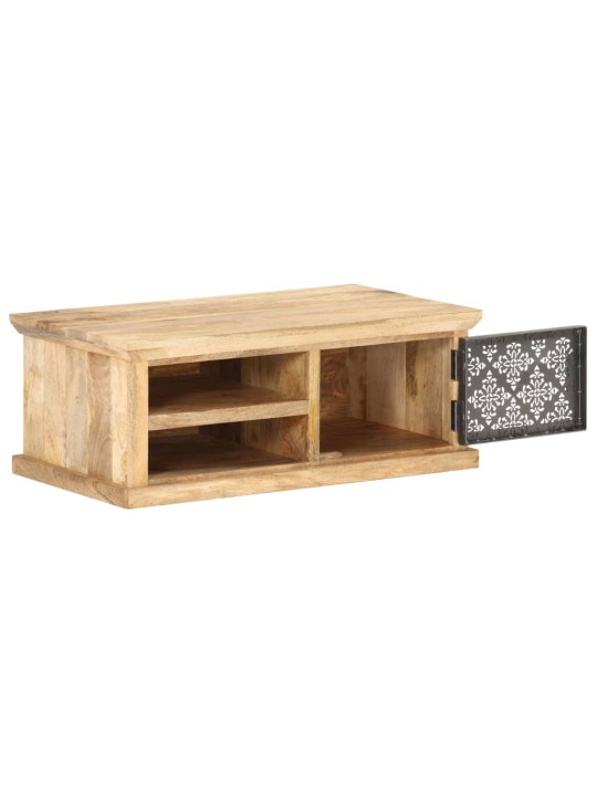 Konferenční stolek s dvířky 90 x 50 x 35 cm masivní mangovník