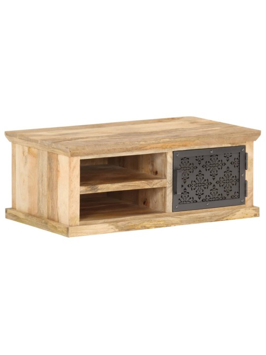 Konferenční stolek s dvířky 90 x 50 x 35 cm masivní mangovník
