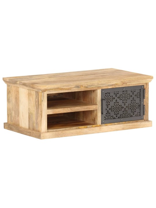 Konferenční stolek s dvířky 90 x 50 x 35 cm masivní mangovník
