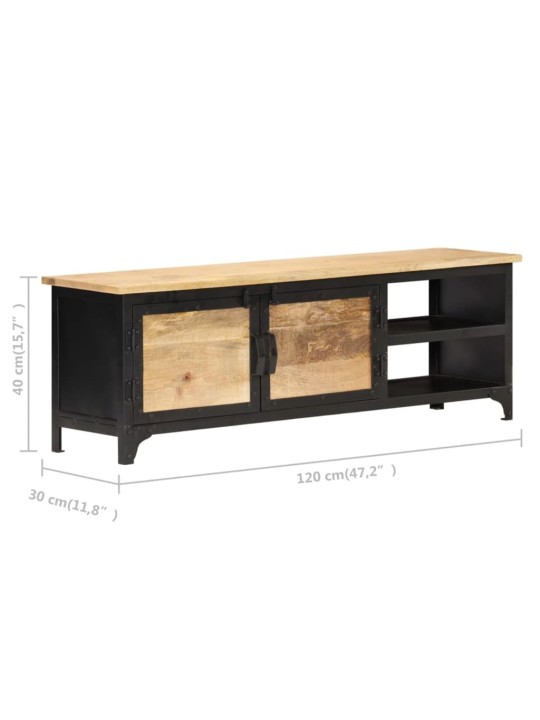 TV stolek 120 x 30 x 40 cm masivní mangovníkové dřevo