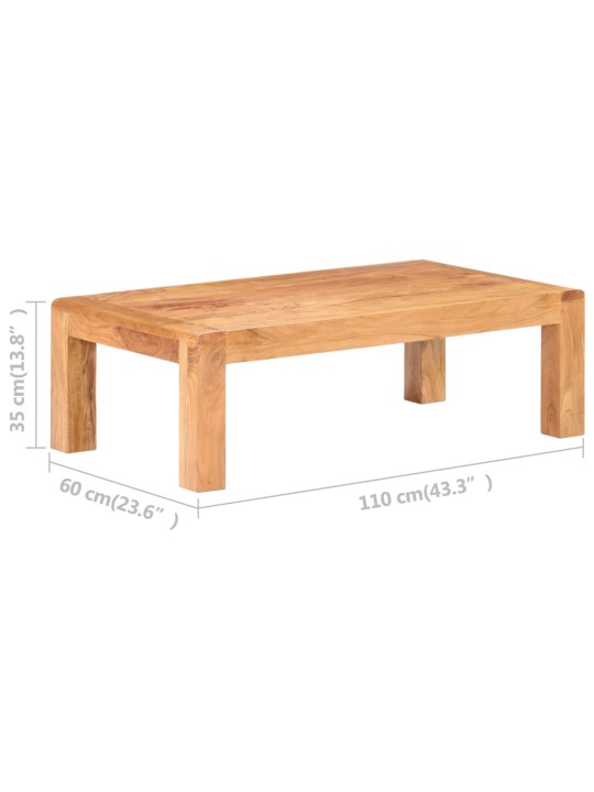Konferenční stolek 110 x 60 x 35 cm akácie s medovým povrchem