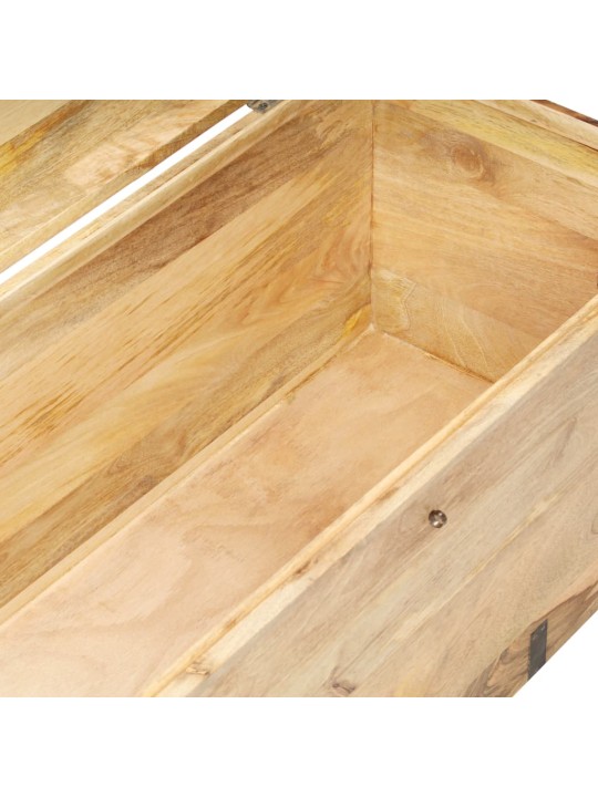 Truhla 90 x 40 x 40 cm masivní mangovníkové dřevo