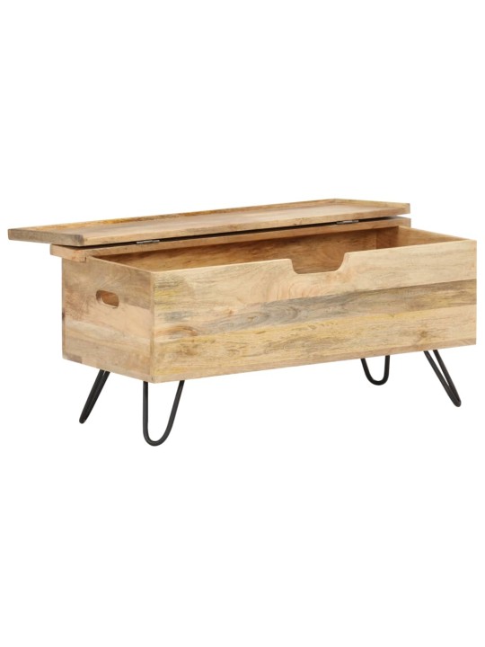 Úložná truhla 90 x 40 x 45 cm masivní mangovníkové dřevo