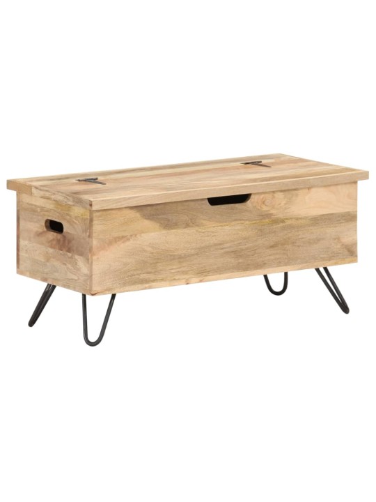 Úložná truhla 90 x 40 x 45 cm masivní mangovníkové dřevo