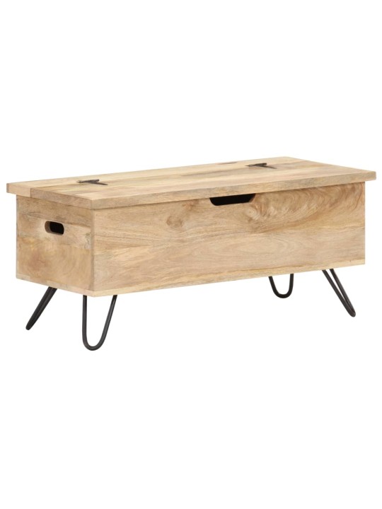 Úložná truhla 90 x 40 x 45 cm masivní mangovníkové dřevo