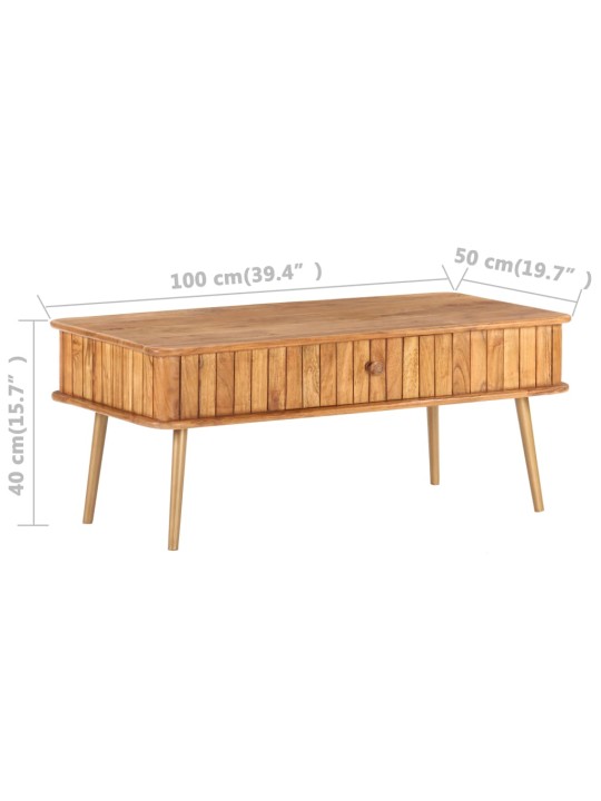 Konferenční stolek 100 x 50 x 40 cm masivní akáciové dřevo