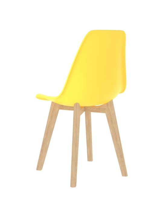 Jídelní židle 2 ks žluté plast