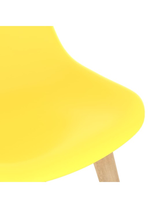 Jídelní židle 6 ks žluté plast