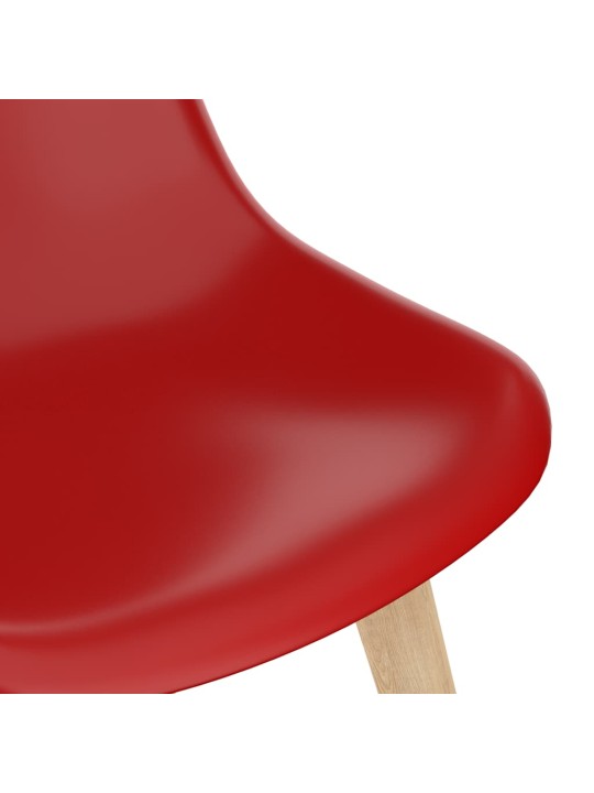 Jídelní židle 2 ks červené plast