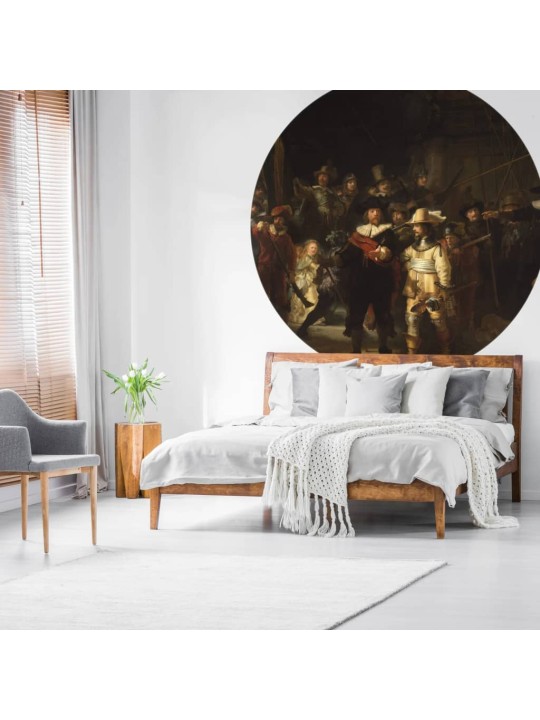 Wallart kruhová tapeta the night watch 142,5 cm