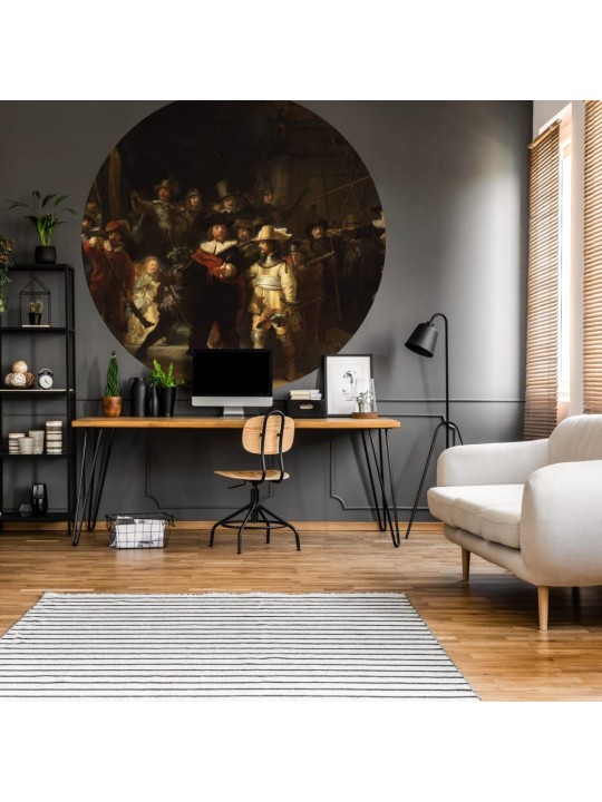 Wallart kruhová tapeta the night watch 142,5 cm