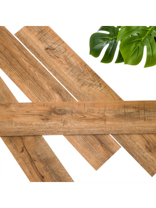 WallArt Nástěnný panel vzhled dřeva recyklovaný dub narezle hnědý